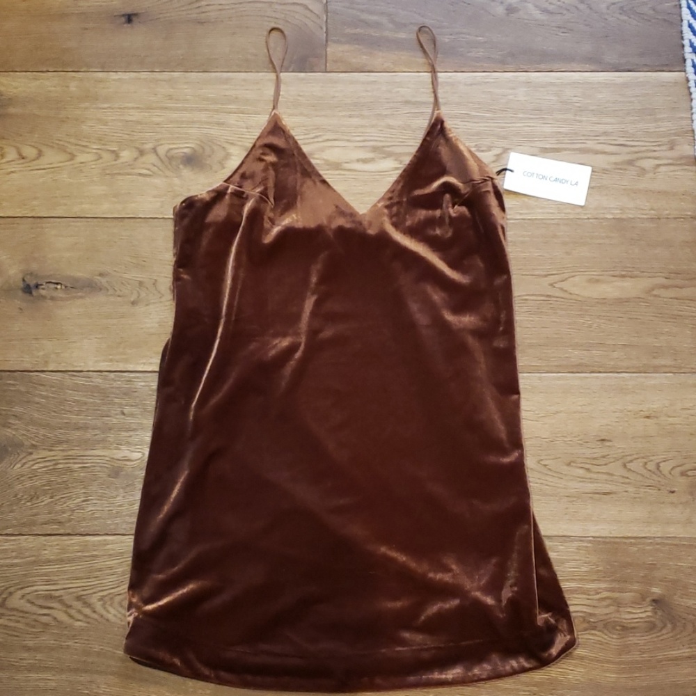 velvet Bronze Cocktail Dress